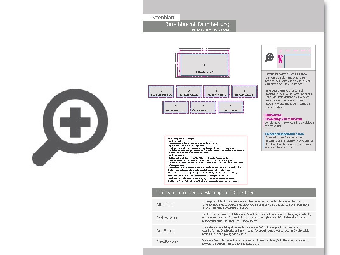 Product Bild brosch__re_mit_drahtheftung__endformat_din_lang_quer_(210_x_105_mm)__92-seitig